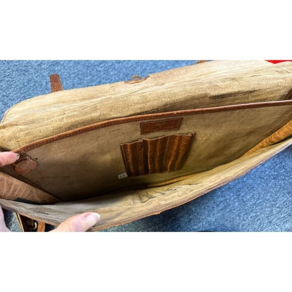 MULBERRY Vintage Brown Congo Leather Briefcase / Messenger Bag - ENGLAND - Picture 9 of 16